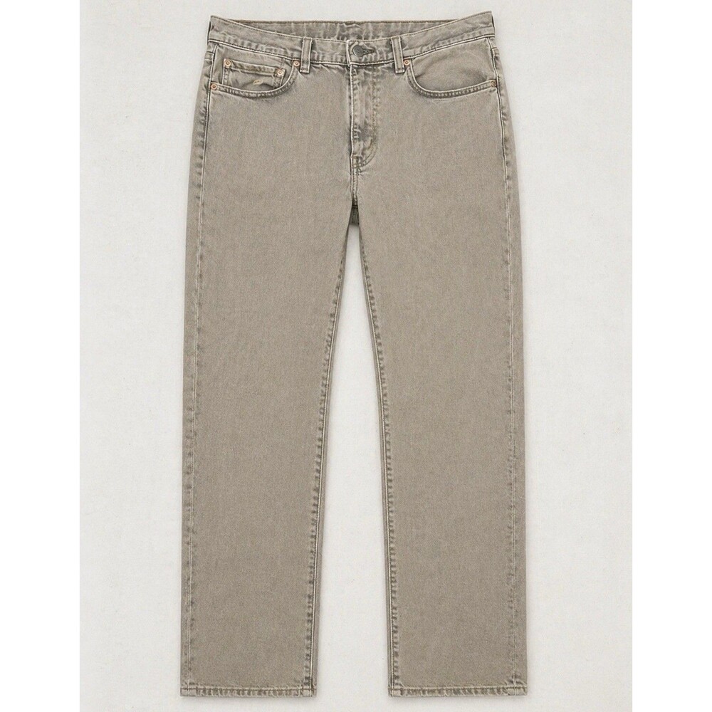 Levi's 514 Straight Fit Tan Gray Stone Wash Jeans Size 34 x 30 Denim